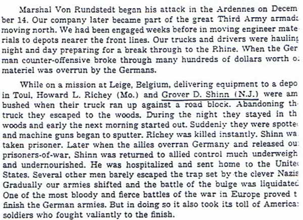 Grover D. Shinn, World War II