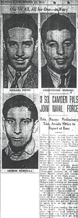 3 So. Camden Pals Join Naval Force — Camden Courier-Post, December 16, 1941