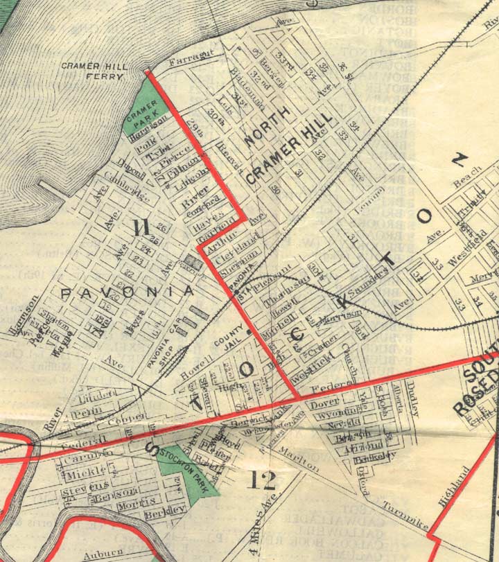 Map of Cramer Hill and East Camden, 1915