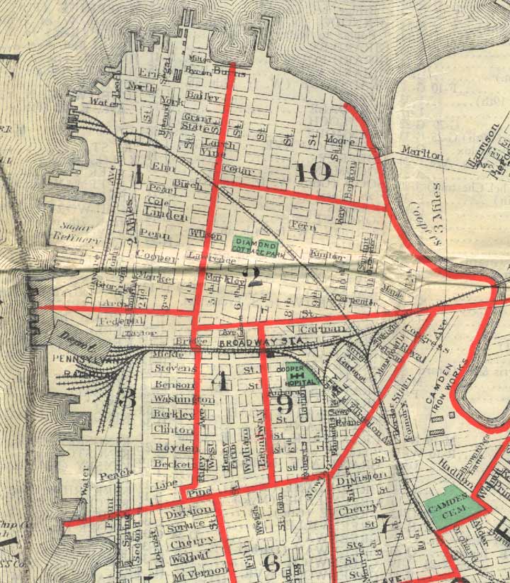 Map published in 1914 showing the 9th Ward