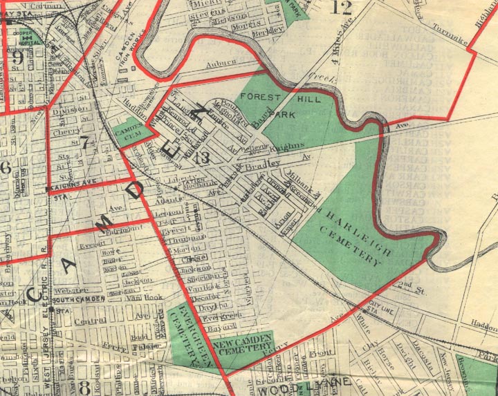 1914 map of southeast Camden showing Dayton Street