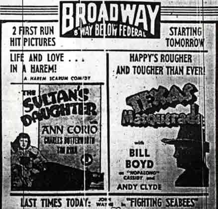 Broadway Theater advertisement