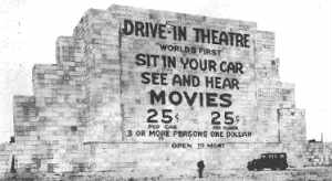 The World's First Drive-In Movie, Camden NJ, 1933