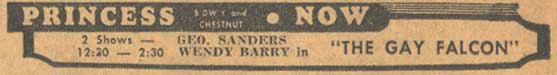 Princess Theater advertisement