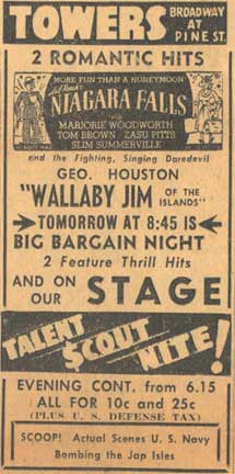 Towers Theater advertisement