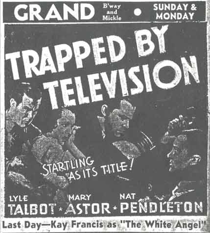 Grand Theater listing, Camden Courier-Post, August 1936