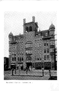 Postcard of the Masonic Temple and Theater