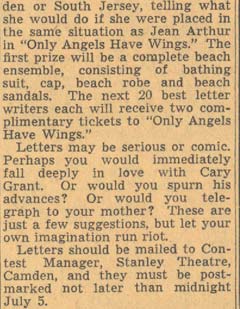 Stanley Sponsors Contest for Girls, continued, Camden Courier-Post, June 30, 1939