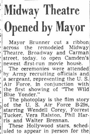 Midway Theater opening, January 1951, photo 1