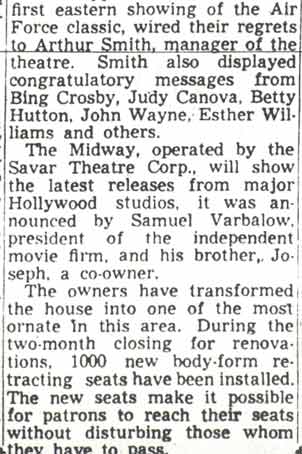 Midway Theater opening, January 1951, photo 2