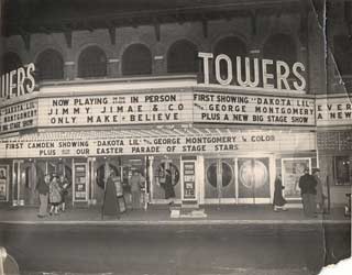 Towers Theater, 1950 — photo courtesy of Robert and Jane Hamilton