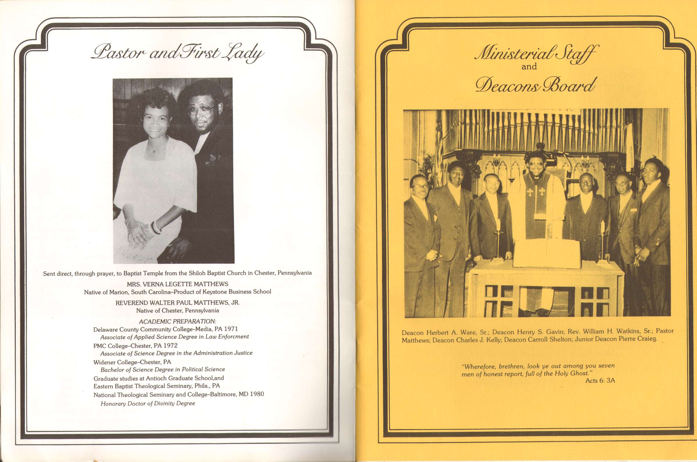 Baptist Temple Church 65th Anniversary Booklet, page 5