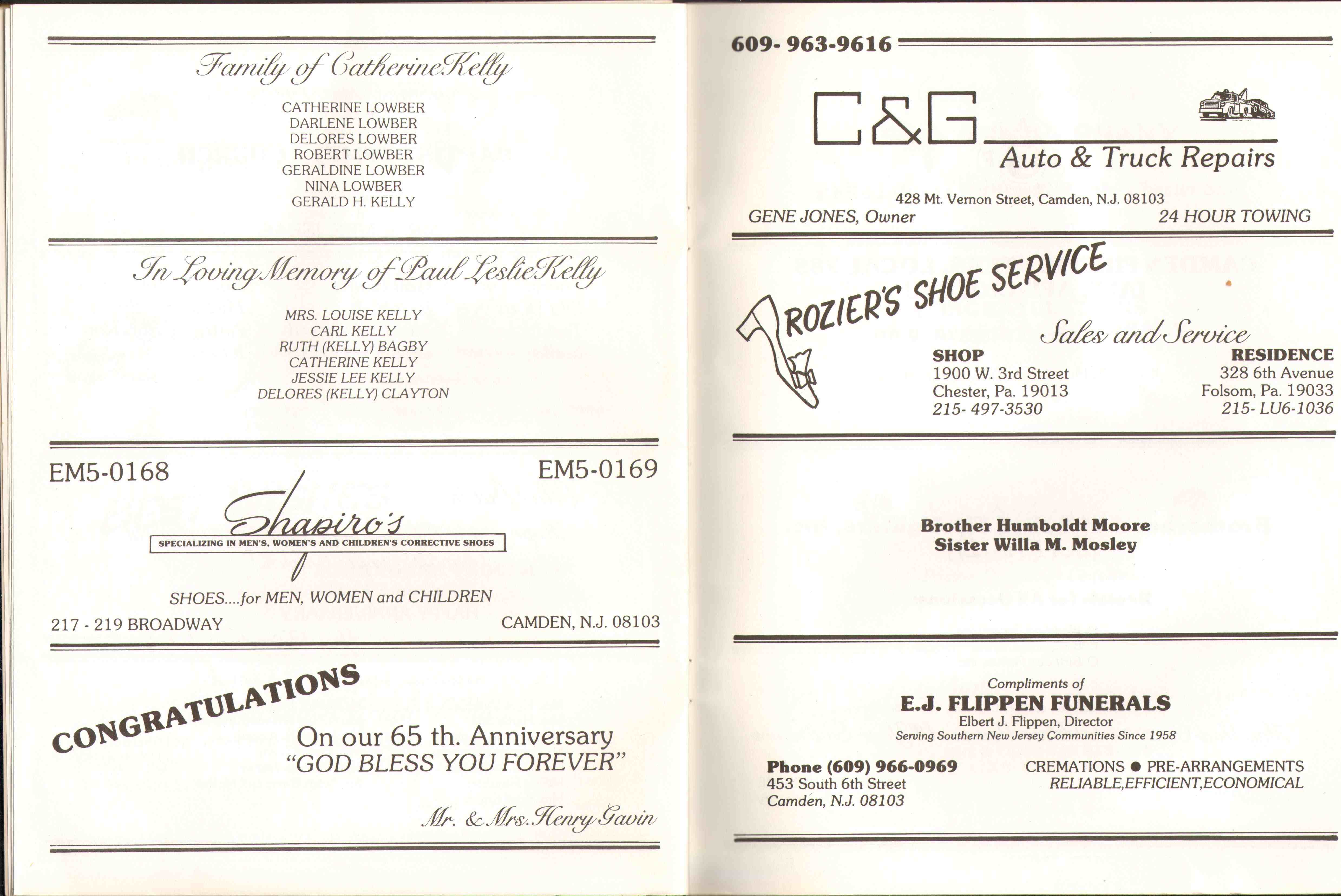 Baptist Temple Church 65th Anniversary Booklet, page 43