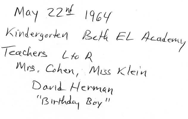 Beth El Academy kindergarten class, 1964