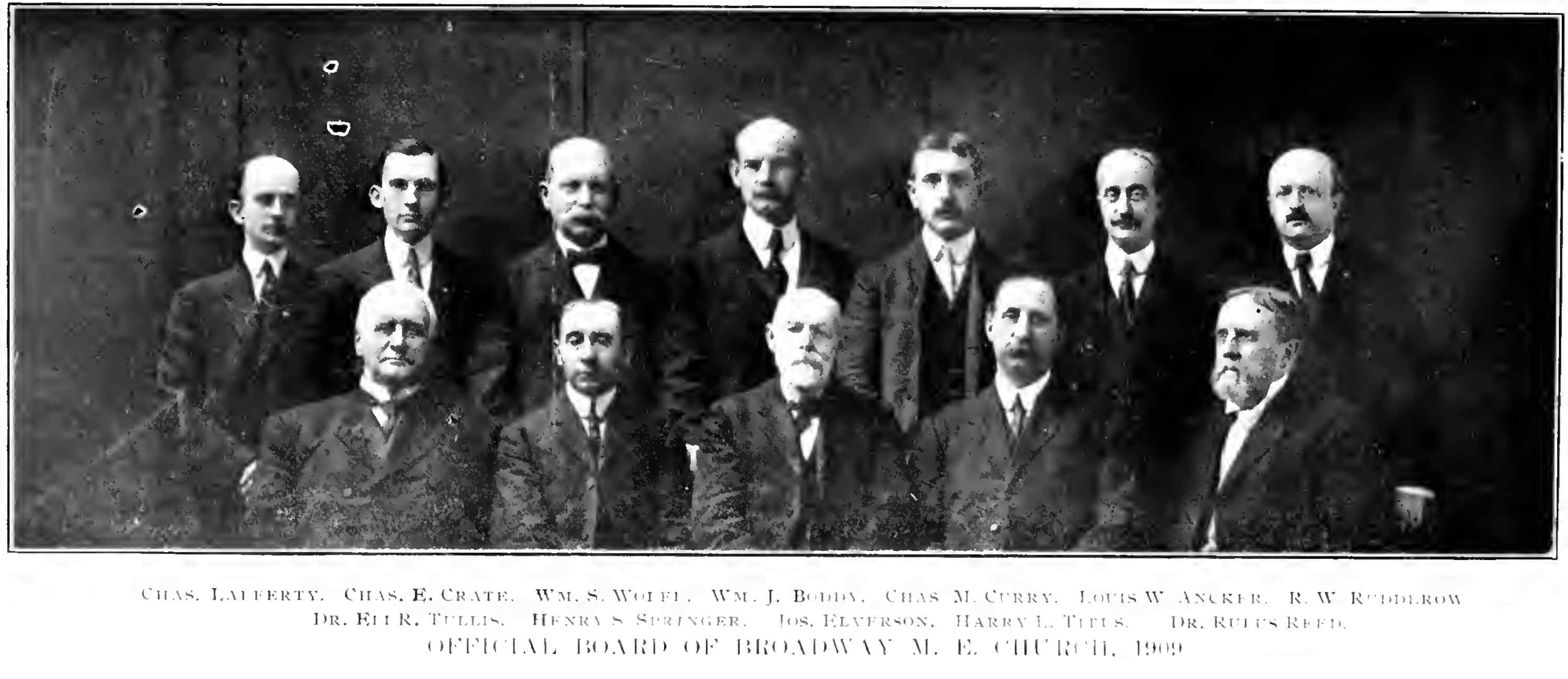 Official Board of Broadway M.E. Church, 1909