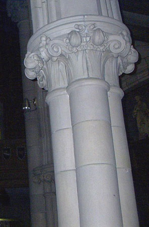 Pillar in the aisles, Perpetual Rosary Shrine, Camden, NJ