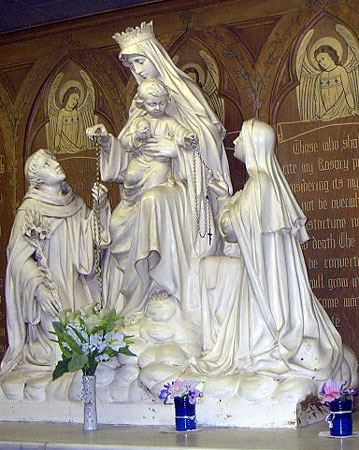 Statue over the altar, Perpetual Rosary Shrine, Camden, NJ