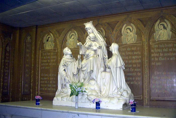 Statue above the altar, Perpetual Rosary Shrine, Camden, NJ
