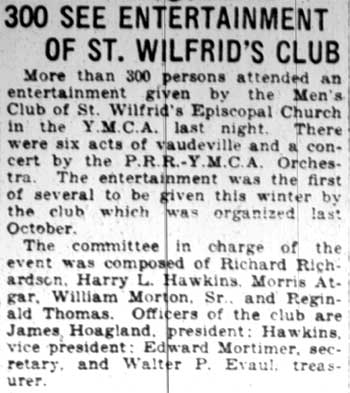 Camden Courier-Post, February 18, 1928 — 300 See Entertainment of St. Wilfrid's Club