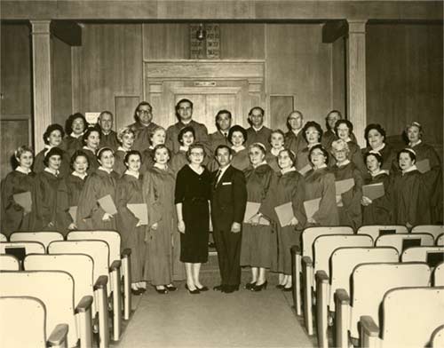 Cantor Louis Herman with Beth El chorus