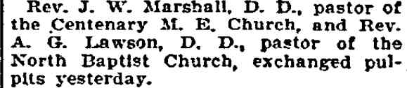 Philadelphia Inquirer, June 22, 1896 — Pulpit Exchange