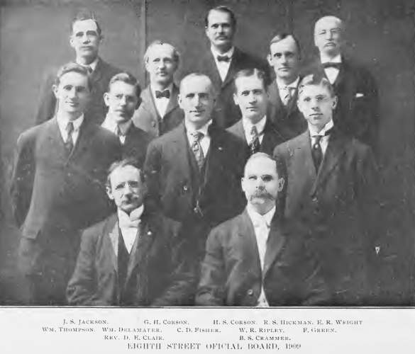 Eighth Street M. E. Church Official Board, 1909