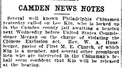 Philadelphia Inquirer, February 12, 1905