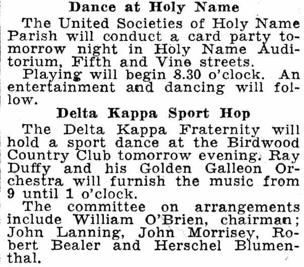 Dance at Holy Name — Camden Courier-Post, June 16, 1932