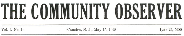 Federation Goal $30,000 appeal, 1928