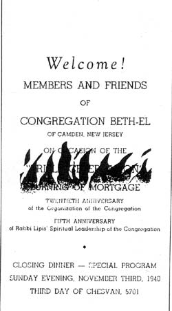 Beth El, 1940