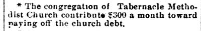 Philadelphia Inquirer, August 12, 1891 — Tabernacle Methodist Church clipping