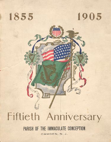 Golden Jubilee program cover, Church of the Immaculate Conception, Camden, 1905