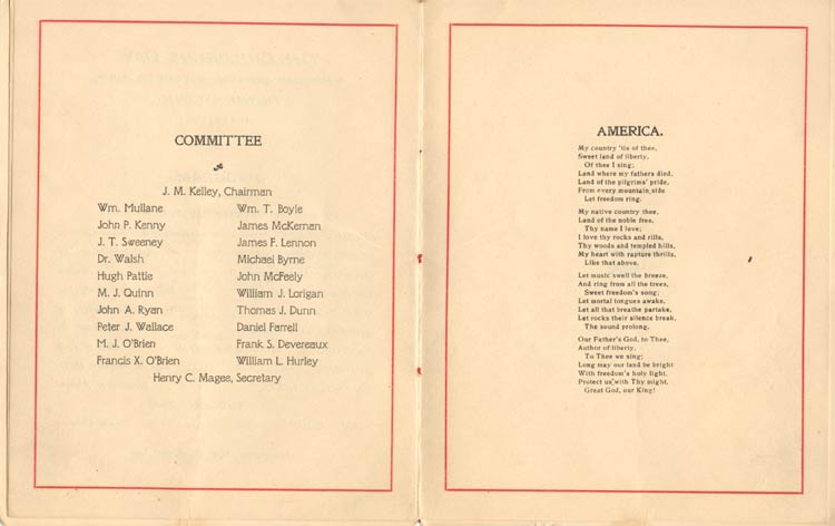 Golden Jubilee program, page 5, Church of the Immaculate Conception, Camden, 1905