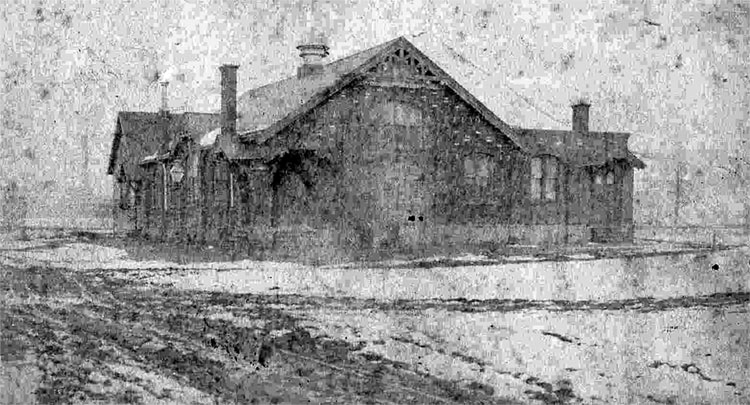 Original Linden Baptist Church, 9th and Linden Streets, 1887