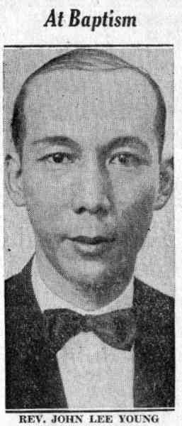 Rev. John Lee Young, at Baptism, Camden Courier-Post, July 3, 1941