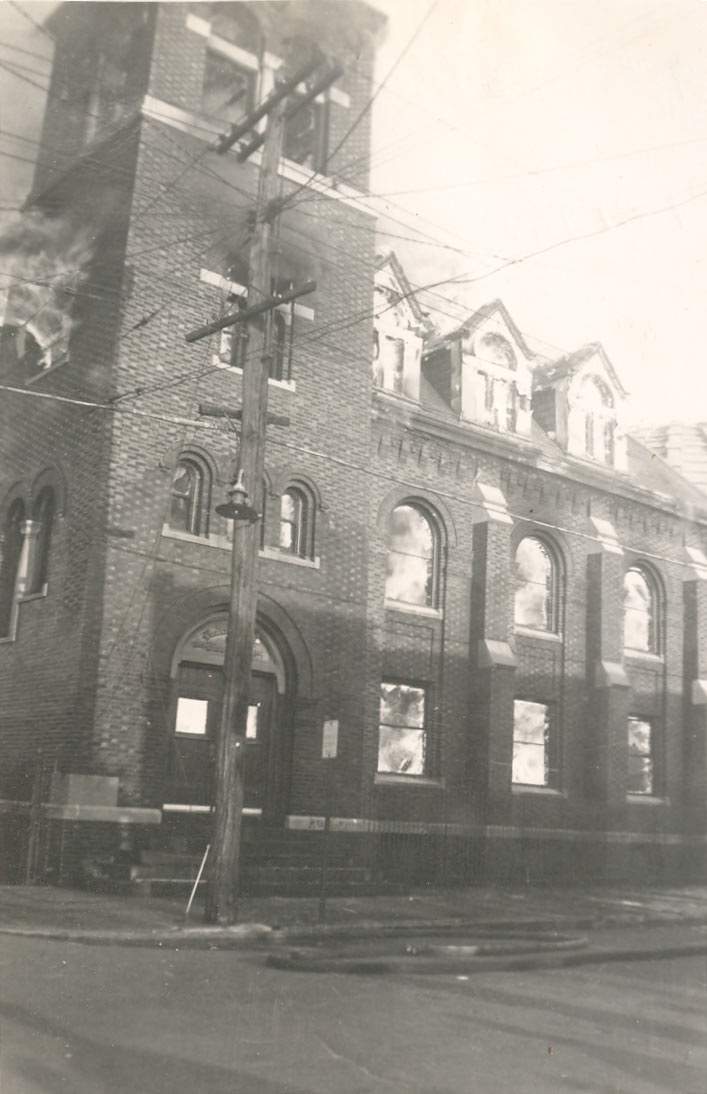 Linden Baptist Church fire, July 23, 1954