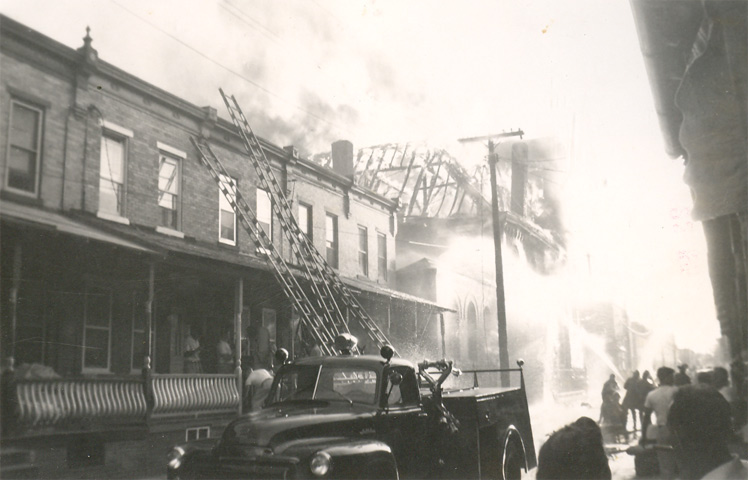 Linden Baptist Church fire, July 23, 1954