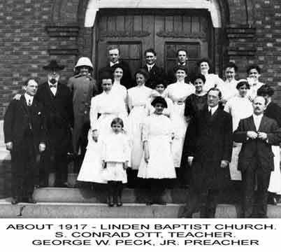 Linden Baptist Church School Staff, 1917