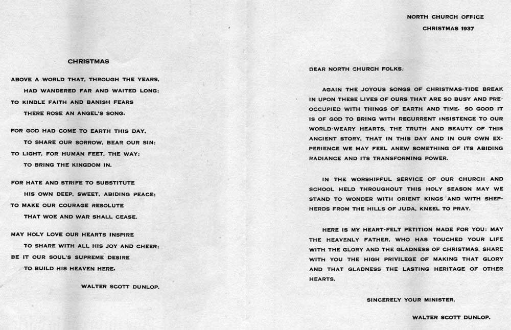 North Baptist Church Christmas 1937