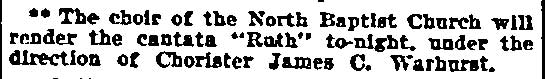 Philadelphia Inquirer, February 1, 1903, North Baptist Church