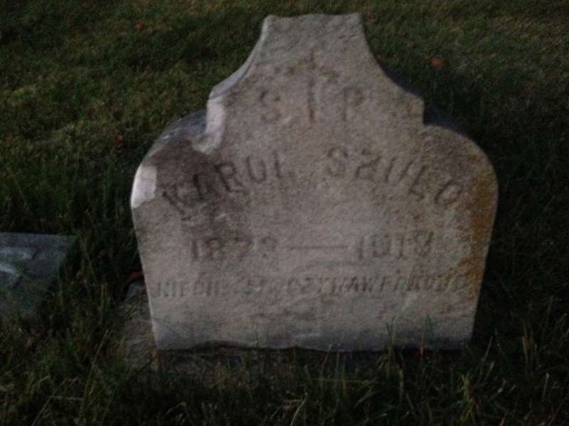 Headstone of Karol Szulo, 1918, Resurrection of Christ Cemetery, Bellmawr