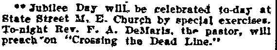 Philadelphia Inquirer, January 31, 1904 - Jubilee Day at State Street M.E. Church