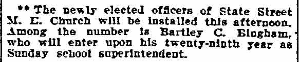 Philadelphia Inquirer, January 10, 1904 - State Street M.E. Church officers installed