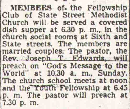 Camden Courier-Post, April 15, 1950 - State Street Methodist Church Fellowship Club