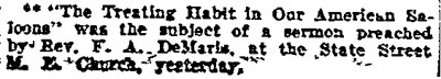 Philadelphia Inquirer, December 18, 1905 - Rev. F.A. DeMaris sermon at State Street M.E. Church