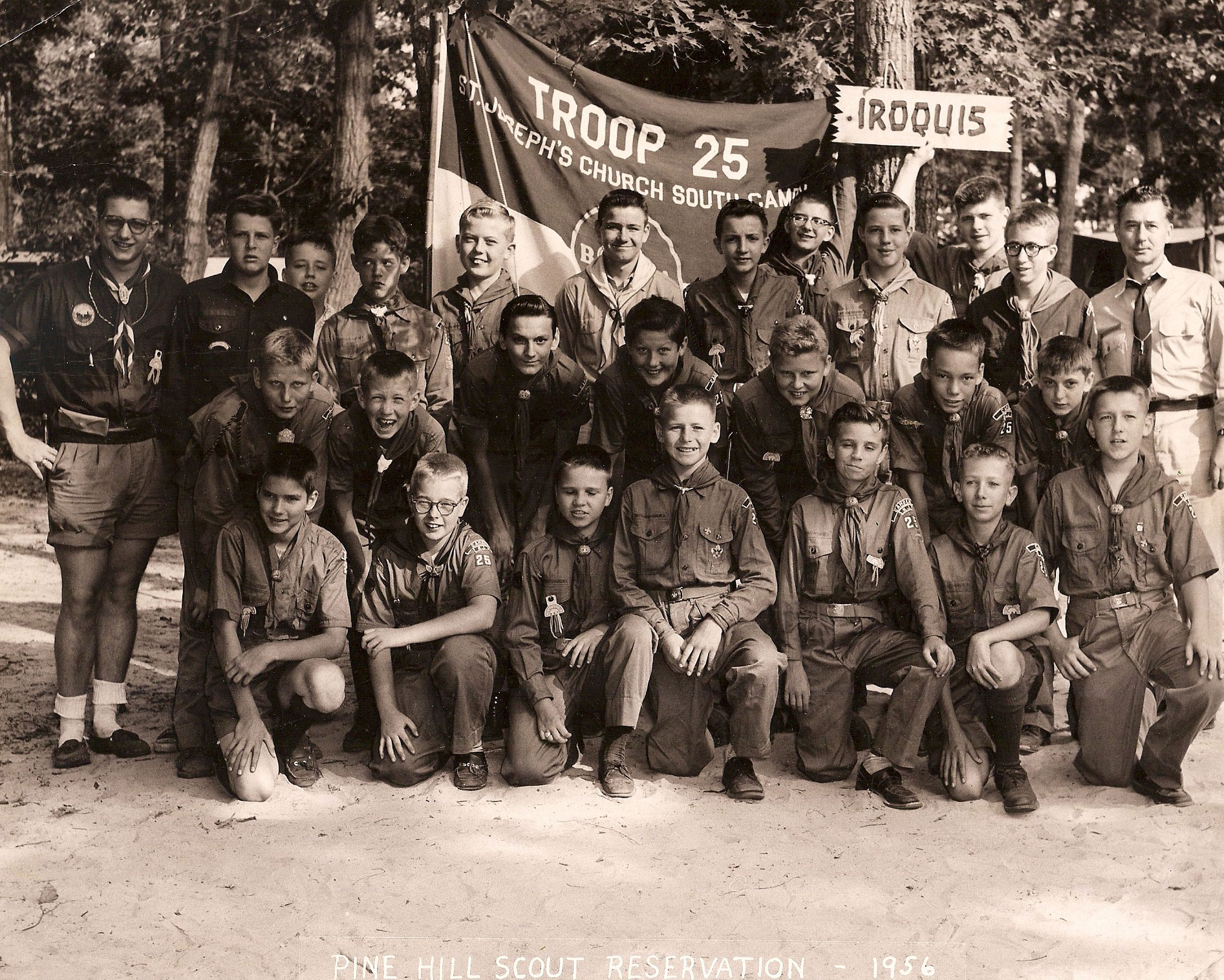 St. Joseph's Church Boy Scout Troop 25, summer 1956