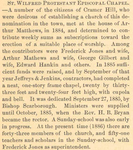 George Reeser Prowell, History of Camden County NJ 1886 — St. Wilfrid Protestant Episcopal Chapel
