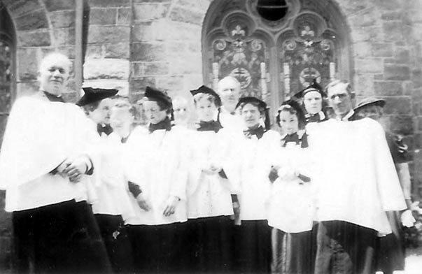 St. Wilfrid's Episcopal Church choir, 1930s — choirmaster Maurice Atger at right