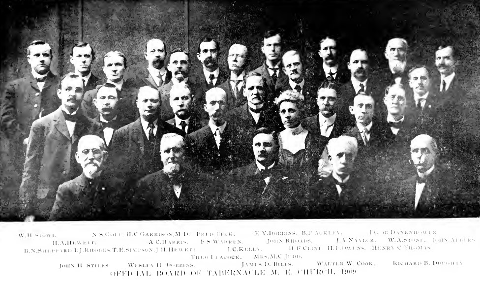 Official Board of Tabernacle Methodist Episcopal Church, 1909