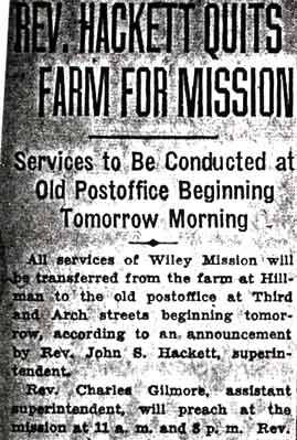 Rev. Hackett Quits Farm for Mission, Camden Courier-Post, October 17, 1936